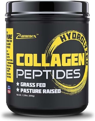 Picture of Zammex Premium Collagen Peptides Powder Unflavored,Hydrolyzed Proteins Types I & III, Supports Hair, Skin, Nails, Joints, Grass Fed, Non-GMO, Gluten-Free,Paleo & Keto Friendly,60 Servings