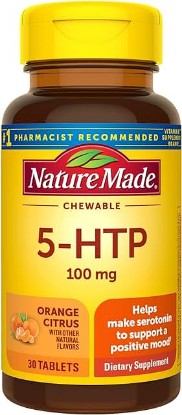 Picture of Nature Made Chewable 5HTP 100mg, 5-HTP Mood Support Supplement, 30 5 HTP Chewable Tablets, 30 Day Supply