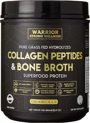 Picture of Premium Collagen Peptides Bone Broth: Grass Fed Hydrolyzed Collagen Boost for Healthy Skin, Nails, Hair, Joints, Muscles, Bones, Digestion, Keto Friendly, Unflavored