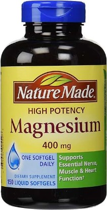 Picture of Nature Made High Potency Magnesium 400 mg - 150 Liquid Softgels,(Pack of 2)