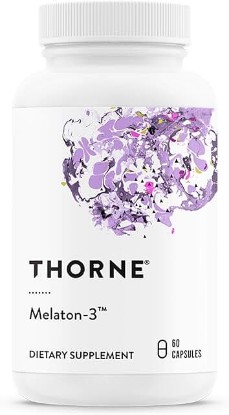 Picture of THORNE Melaton-3-3mg Melatonin - Supports Circadian Rhythms, Restful Sleep, and Relaxation - Gluten-Free, Soy-Free Dairy-Free - 60 Capsule