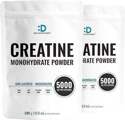 Picture of 2 Pack Creatine Monohydrate Powder 600 Grams (21.2oz), Unflavored | Pure | Micronized Creatine Powder, 5000mg Per Serving, 4 Month Supply, Vegan | Keto, Non-GMO, No Filler, No Additives - 120 Servings