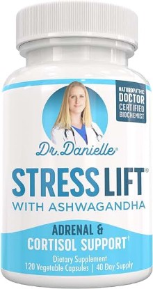 Picture of Stress Lift | Best Ashwagandha Supplement - 5 in 1 Organic Stress Relief, Adrenal Support, Joy, Mood & Thyroid Support | Relax The Mind, Boost Mood, Relieve Stress 120 Vegan Capsules