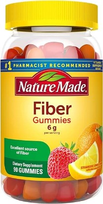 Picture of Nature Made Fiber 6 g, Dietary Supplement for Digestive Health Support, 90 Fiber Gummies, 30 Day Supply