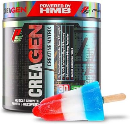 Picture of ProSupps CreaGEN Creatine Monohydrate Powder with HMB for Muscle Growth and Recovery - Creatine Matrix Workout Powder for Increased Energy, Strength and Power (30 Servings, Rocket Pop)