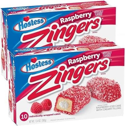 Picture of Hostess Rasberry Zingers 10 individually wrapped cakes, 2 Box Bundle, 20 Total Cakes