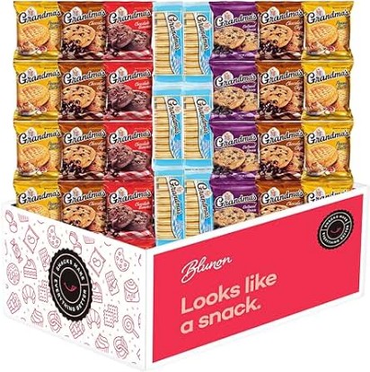 Picture of Grandma's Cookies Variety Pack - Bulk Assortment Care Package Individually Wrapped - Mix Cookies Variety Pack - (32 Count)