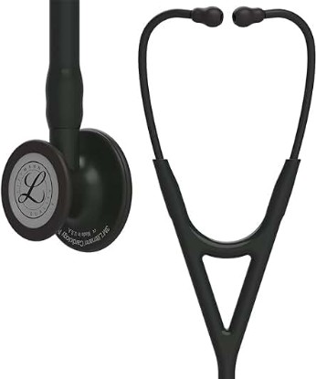 Picture of 3M Littmann Cardiology IV Diagnostic Stethoscope, 6163, More Than 2X as Loud*, Weighs Less**, Stainless Steel Black-Finish Chestpiece, 27" Black Tube, Stem, and Headset