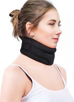 Picture of Neck Brace for Neck Pain Relief, Cervical Collar for Sleeping, Soft Foam Neck Support Relieves Pain & Pressure in Spine, Wraps Keep Vertebrae Stable and Aligned (3.5" Depth Collar, L)