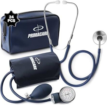 Picture of Primacare CSDS-9197-BL Classic Series Adult Blood Pressure Kit with Stehoscope, Blue (Pack of 24)