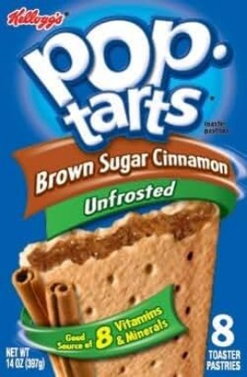 Picture of Kellogg's, Pop-Tarts, Unfrosted Brown Sugar Cinnamon, 8 Count, 14oz Box (Pack of 6)