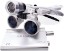 Picture of Portable 3.5X 420mm Surgical Binocular Loupes Optical Glass+LED Headlight Sliver