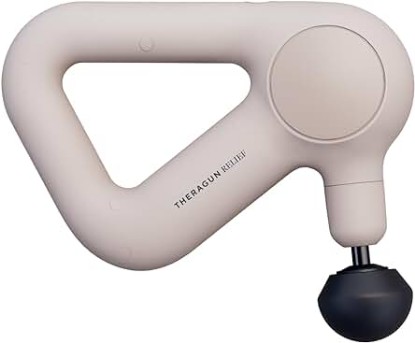 Picture of TheraGun Relief Handheld Percussion Massage Gun - Easy-to-Use, Comfortable & Light Personal Massager for Every Day Pain Relief Massage Therapy in Neck, Back, Leg, Shoulder and Body (Sand)