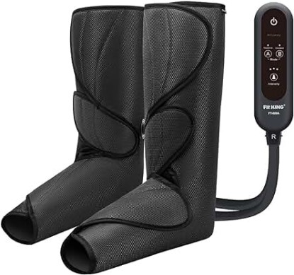 Picture of FIT KING Leg Air Massager for Circulation and Relaxation Foot and Calf Massage with Handheld Controller 3 Intensities 2 Modes (with 2 Extensions)- FSA HSA Eligible