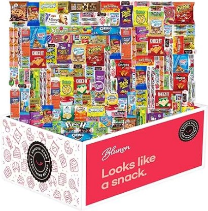 Picture of Snack Box Care Package - Snacks Variety Pack Gift - Chips, Candy, Cookies, Crackers Bulk Assortment (160 Count)