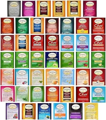 Picture of Tea Bags Sampler Assortment Variety Pack Gift Box - 48 Count - Perfect Variety (Pack of 3) Total 144 Tea Bags, English Breakfast, Green, Black, Herbal, Chai Tea and more