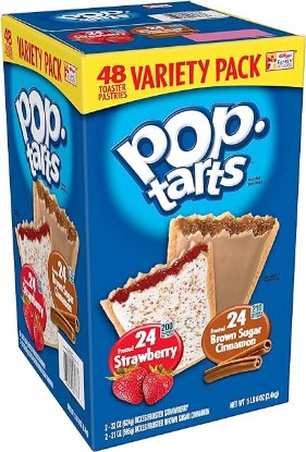 Picture of Kellogg's Pop Tarts Bars, Strawberry & Brown Sugar Cinnamon, 48/Carton (220-00456)