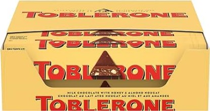 Picture of Toblerone Milk Chocolate Bar with Honey and Almond Nougat, 20 - 3.52 oz Bars