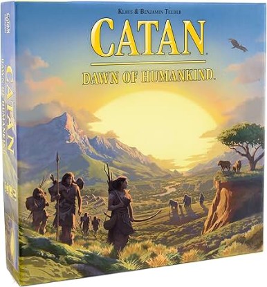 Picture of CATAN Dawn of Humankind Board Game - Embark on Humanity's Greatest Journey! Strategy Game, Family Game for Kids & Adults, Ages 12+, 3-4 Players, 90 Minute Playtime, Made by Catan Studio