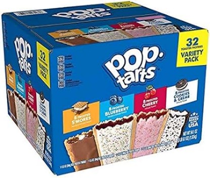 Picture of PopTarts Toaster Pastries Variety Pack 32 Pastries Net Wt 54.1 Ounce