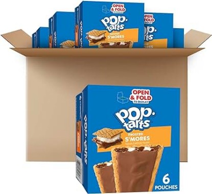 Picture of Pop-Tarts Toaster Pastries, Breakfast Foods, Kids Snacks, Frosted S'mores (72 Pop-Tarts)