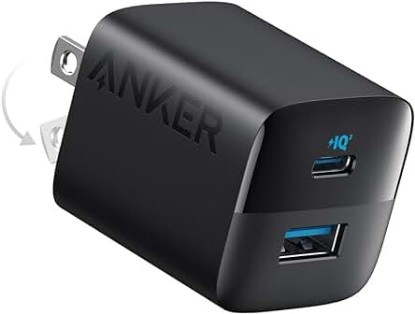 Picture of USB C Charger 33W, Anker 323 Charger, 2 Port Compact Charger with Foldable Plug for iPhone 15/15 Plus/15 Pro/15 Pro Max/14/13, Pixel, Galaxy, iPad/iPad Mini and More (Cable Not Included) - Black