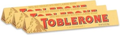 Picture of Toblerone Swiss Chocolate Candy With Honey & Almond Nougat - Milk - White - Dark - Fruit & Nut - Perfect For Holidays, Valentines Day, Parties, Gifts & More! (Milk Chocolate, (3 Count)), Multi