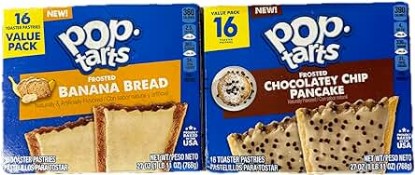 Picture of Pop-Tarts Chocolatey Chip Pancake - Frosted Banana Bread Flavor Bundle 27 oz Each