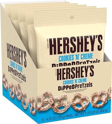 Picture of HERSHEY'S Dipped Pretzels Cookies 'N' Crème 120 g