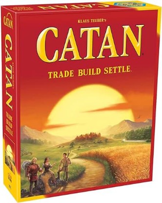 Picture of CATAN Board Game (Base Game) | Family Board Game | Board Game for Adults and Family | Adventure Board Game | Ages 10+ | for 3 to 4 Players | Average Playtime 60 Minutes | Made by Catan Studio