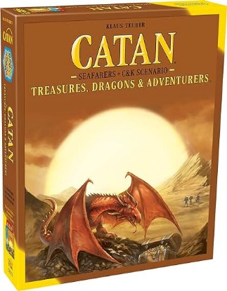 Picture of CATAN Treasures, Dragons and Adventurers Scenario Expansion - Strategy Board Game, Family Game for Kids & Adults, Ages 12+, 3-4 Players, 60-180 Minute Playtime, Made by CATAN Studio