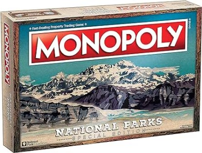 Picture of Monopoly National Parks 2020 Edition | Featuring Over 60 National Parks from Across The United States | Iconic Locations Such as Yellowstone, Yosemite, Grand Canyon, and More | Licensed Monopoly Game