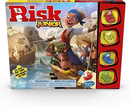 Picture of Hasbro Gaming Risk Junior : Strategy Board Game; A Kid's Intro to The Classic Game for Ages 5 and Up; Pirate Themed (Amazon Exclusive)