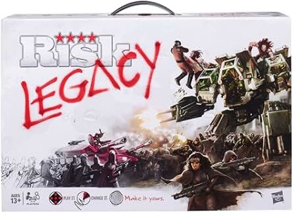 Picture of Avalon Hill Risk Legacy Strategy Tabletop Game, Immersive Narrative Game, Miniature Board Game for Ages 13 and Up, for 3-5 Players