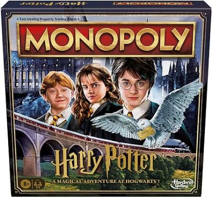 Picture of Monopoly Harry Potter Edition Board Game | A Magical Adventure at Hogwarts | Ages 8 and Up | 2 to 6 Players | Family Games | Gifts for Kids and Adults