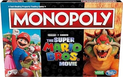 Picture of Hasbro Gaming Monopoly The Super Mario Bros. Movie Edition Kids Board Game, Family Games for Super Mario Fans, Ages 8+