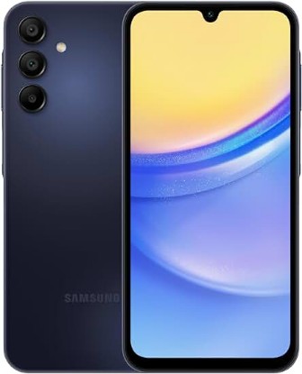 Picture of SAMSUNG Galaxy A15 5G A Series Cell Phone, 128GB Unlocked Android Smartphone, AMOLED Display, Expandable Storage, Knox Security, Super Fast Charging, Hi-Res Camera, US Version, 2024, Blue Black