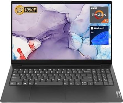 Picture of Lenovo V15 Laptop, 15.6" FHD Display, AMD Ryzen 5 5500U Hexa-core Processor (Beat Intel i7-1065G7), 16GB RAM, 512GB SSD, HDMI, RJ45, Numeric Keypad, Wi-Fi, Windows 11 Pro, Black