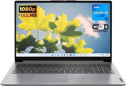 Picture of Lenovo IdeaPad 1 Student Laptop, Intel Dual Core Processor, 12GB RAM, 512GB SSD + 128GB eMMC, 15.6" FHD Display, 1 Year Office 365, Windows 11 Home, Wi-Fi 6, Webcam, Bluetooth, SD Card Reader, Grey