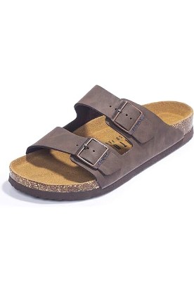 Picture of FITORY Mens Sandals, Arch Support Slides with Adjustable Buckle Straps and Cork Footbed