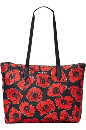 Picture of Kate Spade New York Mel Packable Nylon Tote (Red flower)