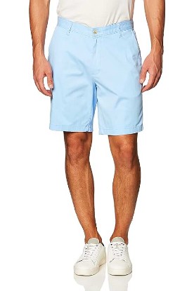 Picture of Nautica Men's Classic Fit Flat Front Stretch Solid Chino 8.5" Deck Shorts