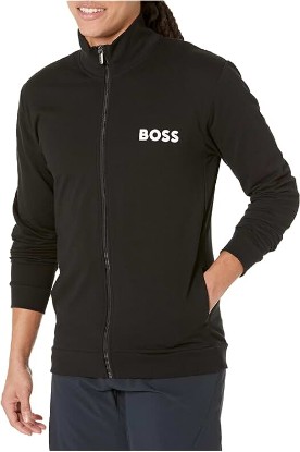 Picture of BOSS Men's Contrast Logo Cotton Full Zip Sweatshirt