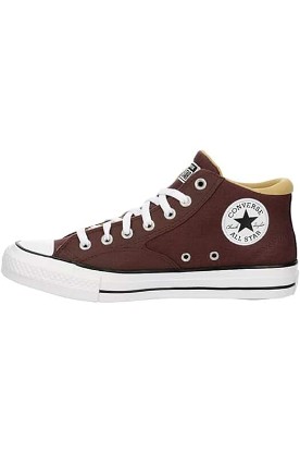 Picture of Converse Unisex Chuck Taylor All Star Malden Street Mid High Canvas Sneaker - Lace up Closure Style - Roasted/Cherry Vison/Black