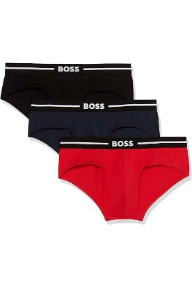 Picture of BOSS Men's 3-Pack Bold Logo Hipster Briefs