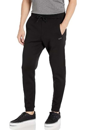 Picture of BOSS BOSS Men's Curved Logo Regular Fit Cuffed Sweatpants