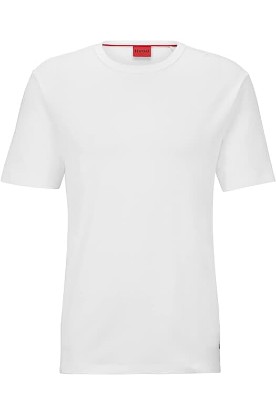 Picture of HUGO Men's Hem Logo Regular Fit Crew Neck T-Shirt