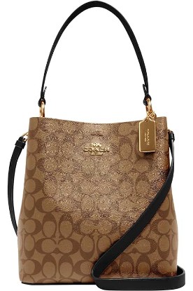 Picture of Coach Town Bucket Bag, Khaki Black