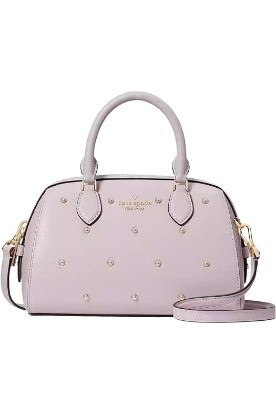 Picture of Kate Spade New York Women's Madison Saffiano Studded Faux Pearls Duffle Crossbody Bag, Lilac