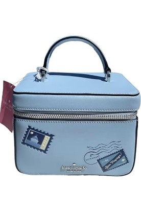 Picture of Kate Spade New York Trunk Crossbody Bon Voyage Off The Grid Blue Leather Bag Brief Case